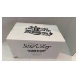 Department 56 Snow Village Reindeer Bus Depot Building