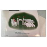Department 56 Ice Crystal Gate and Twinkling Trees Set