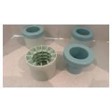 3 pack cylinder silicone ice cube maker cup set