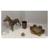 Brass dog figurines and more