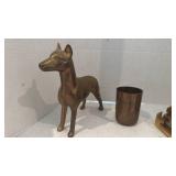 Brass dog figurines and more