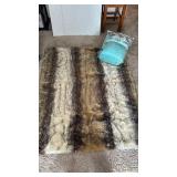Fabulous Fur faux fur blanket 74x60 and full/queen quilt and 2 pillows