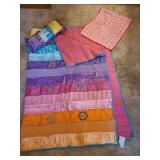 Twin reversible bedspread,  throw pillow, sham