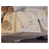 Stitchery and lace linens.