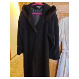 Ladies coat size 14 and bathrobe.