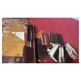 Leather and animal sample pieces