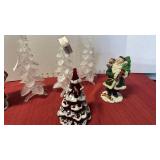 Fenton ruby red glass Christmas tree 5 inches tall Roman Santas and more