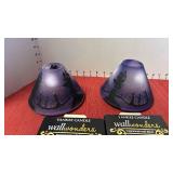 Yankee Candle Flying Witch Purple Halloween crackle glass jar topper or shade and wall decals