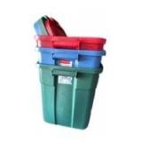 3 Rubbermaid tubs with lids