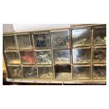 15 drawer organizer with contents 8.5x18x6.5