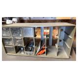 18 drawer organizer 6 bins with contents 8.5x18x6.5