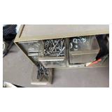 18 drawer organizer 6 bins with contents 8.5x18x6.5