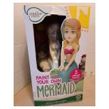 Fabric loom and fabric, paint your own mermaid toy, spongy farm animals.