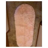 Fluffy pink rug, 24x64