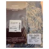 Fringed rod pocket swag valances, total of 6,  80x25, plus one sheer rod pocket panel 55x84