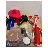 Power strip, extension cords, air inflator device, more