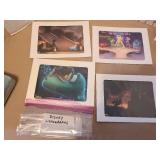 Disney lithographs, Disney collector pins, small jewelry box, more