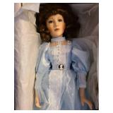 Porcelain Vivian doll from Treasures Forever Collection, 26in tall