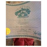 Porcelain Cabbage Patch Mai Ling doll, 16in tall