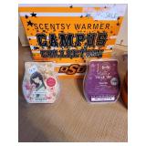 Scentsy OSU wax warmer, NIB, plus 2 packs wax melts