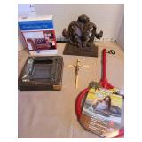 Bookend, leather care kit, more.