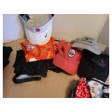 Ladies shorts and casual pants, size M, plus hats.