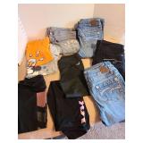 Girls jeans, leggings, sweatpants, t-shirts, size 12