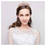 Didder Rose Gold Crystal Tiara Crown Headband Princess Elegant Crown with combs for Women Girls Bridal Wedding Prom Birthday Party Didder Rose Gold Crystal Tiara Crown Headband Princess Elegant Crown with combs for Women Girls Bridal Wedding Prom Birthday Party