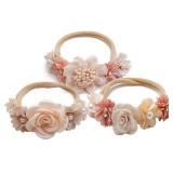 Utaly Flower Headband for Baby Girls 3pcs Elastic Baby Girl Floral Crown Newborn Infant Toddler Hair Accessories Utaly Flower Headband for Baby Girls 3pcs Elastic Baby Girl Floral Crown Newborn Infant Toddler Hair Accessories
