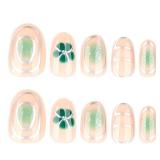 MERVF Press on Nails Medium Oval Fake Nail Green Aura Gradient Glue ons Flower Acrylic Nails Sliver Lines Y2K Glitter Design Manicure Supplies Glossy 24pcs MERVF Press on Nails Medium Oval Fake Nail Green Aura Gradient Glue ons Flower Acrylic Nails Sliver Lines Y2K Glitter Design Manicure Supplies Glossy 24pcs