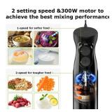 Bonsenkitchen Hand Blender, Immersion Blender with 2 Mixing Speed, Electric Handheld Mixer Portable Stick Mixer with Stainless Steel Blades for Soup, Smoothie, Puree, Baby Food Bonsenkitchen Hand Blender, Immersion Blender with 2 Mixing Speed, Electric Handheld Mixer Portable Stick Mixer with Stainless Steel Blades for Soup, Smoothie, Puree, Baby Food