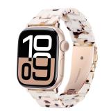 HOPO Compatible With Apple Watch Band 38mm 40mm 42mm 44mm Thin Light Resin Strap Bracelet With Stainless Steel Buckle Replacement For iWatch Series Ultra 9 8 7 6 5 4 3 2 1 SE(Nougat White/Rose HOPO Compatible With Apple Watch Band 38mm 40mm 42mm 44mm Thin Light Resin Strap Bracelet With Stainless Steel Buckle Replacement For iWatch Series Ultra 9 8 7 6 5 4 3 2 1 SE(Nougat White/Rose
