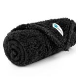 PetAmi Fluffy Soft Dog & Cat Blanket - Black Sherpa Fleece, Calming Pet Blanket for Couch, Small 24x32 PetAmi Fluffy Soft Dog & Cat Blanket - Black Sherpa Fleece, Calming Pet Blanket for Couch, Small 24x32
