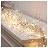 Riceshoot 4 Pieces Christmas Ice Wire Clear Garland with Light Wire Acrylic Crystal Garland Faux Diamond Beaded String Christmas Tree Ornaments Holiday Party Decoration (Irregular Cube) Riceshoot 4 Pieces Christmas Ice Wire Clear Garland with Light Wire Acrylic Crystal Garland Faux Diamond Beaded String Christmas Tree Ornaments Holiday Party Decoration (Irregular Cube)