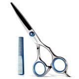 COOLALA Stainless Steel Hair Cutting Scissors 6.5 Inch Hairdressing Razor Shears Professional Salon Barber Haircut Scissors, One Comb Included, Home Use for Man Woman Adults Kids Babies COOLALA Stainless Steel Hair Cutting Scissors 6.5 Inch Hairdressing Razor Shears Professional Salon Barber Haircut Scissors, One Comb Included, Home Use for Man Woman Adults Kids Babies