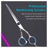 COOLALA Stainless Steel Hair Cutting Scissors 6.5 Inch Hairdressing Razor Shears Professional Salon Barber Haircut Scissors, One Comb Included, Home Use for Man Woman Adults Kids Babies COOLALA Stainless Steel Hair Cutting Scissors 6.5 Inch Hairdressing Razor Shears Professional Salon Barber Haircut Scissors, One Comb Included, Home Use for Man Woman Adults Kids Babies