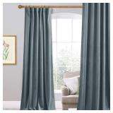 StangH Nursery Kids Velvet Curtains 96 inch - Stone Blue Room Darkening Thermal Insulated Curtains for Living Room, Home Decor for Party Backdrop, W52 x L96, 1 Panel StangH Nursery Kids Velvet Curtains 96 inch - Stone Blue Room Darkening Thermal Insulated Curtains for Living Room, Home Decor for Party Backdrop, W52 x L96, 1 Panel