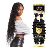 Sensationnel Empire Bulk Braiding Deep Human Hair Braids for Knotless Boho Box or Curly Loose Wave Styles - 1 pack (18 inch, 1 JETBLACK) Sensationnel Empire Bulk Braiding Deep Human Hair Braids for Knotless Boho Box or Curly Loose Wave Styles - 1 pack (18 inch, 1 JETBLACK)