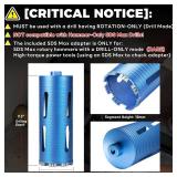 DaduoRi 3-3/4 Core Drill Bit with 3 Adapters Included: SDS Plus, SDS Max and 1/2 Hex Abor, 5/8-11 Thread, 9.5 Drilling Depth Core Bits for Concrete Brick Block, Mortar, Masonry(96mm) DaduoRi 3-3/4 Core Drill Bit with 3 Adapters Included: SDS Plus, SDS Max and 1/2 Hex Abor, 5/8-11 Thread, 9.5 Drilling Depth Core Bits for Concrete Brick Block, Mortar, Masonry(96mm)