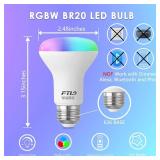 FTL R20 Color Changing Light Bulb with Remote Control, BR20 LED Bulb Dimmable RGB Colored Light Bulbs 7W=60W, 30 Colors, 2700K-6000K, Timer, Color Flood Light Bulbs for Recessed Can Lighting, 6-Pack FTL R20 Color Changing Light Bulb with Remote Control, BR20 LED Bulb Dimmable RGB Colored Light Bulbs 7W=60W, 30 Colors, 2700K-6000K, Timer, Color Flood Light Bulbs for Recessed Can Lighting, 6-Pack