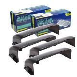 DGQ Unbreakable Air Deflector 8 to 12 Black Adjustable Heat and Air Vent Deflector Magnetic for Floor Registers, Vents, Sidewall, and Ceiling Registers (Pack of 4) DGQ Unbreakable Air Deflector 8 to 12 Black Adjustable Heat and Air Vent Deflector Magnetic for Floor Registers, Vents, Sidewall, and Ceiling Registers (Pack of 4)