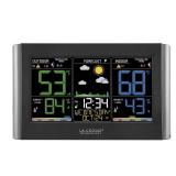 La Crosse Technology Weather Station with Customizable Alerts, Weather Forecast, Temperature, Dew Point, Humidity, Time, Heat Index, Large Display, Adjustable Brightness, Wireless, Black, C85845-INT La Crosse Technology Weather Station with Customizable Alerts, Weather Forecast, Temperature, Dew Point, Humidity, Time, Heat Index, Large Display, Adjustable Brightness, Wireless, Black, C85845-INT
