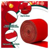 Yungyan Velvet Ribbons with Gold Edge Felt Ribbon Gift Bow Wrapping Ribbon Waterproof for Handmade, Home Decor, Gift Wrapping, Wreath DIY Crafts, Christmas Tree(Red,4 Inch X 35 Yards) Yungyan Velvet Ribbons with Gold Edge Felt Ribbon Gift Bow Wrapping Ribbon Waterproof for Handmade, Home Decor, Gift Wrapping, Wreath DIY Crafts, Christmas Tree(Red,4 Inch X 35 Yards)