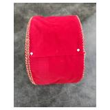 Yungyan Velvet Ribbons with Gold Edge Felt Ribbon Gift Bow Wrapping Ribbon Waterproof for Handmade, Home Decor, Gift Wrapping, Wreath DIY Crafts, Christmas Tree(Red,4 Inch X 35 Yards) Yungyan Velvet Ribbons with Gold Edge Felt Ribbon Gift Bow Wrapping Ribbon Waterproof for Handmade, Home Decor, Gift Wrapping, Wreath DIY Crafts, Christmas Tree(Red,4 Inch X 35 Yards)