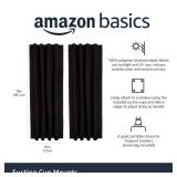 Amazon Basics Portable Energy Saving Noise Reducing Blackout Curtain Shade with Suction Cups, Fits Windows, 50W x 78L, Black, 2-Pack Amazon Basics Portable Energy Saving Noise Reducing Blackout Curtain Shade with Suction Cups, Fits Windows, 50W x 78L, Black, 2-Pack