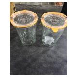 Freshmage Canning Jars 27 oz 2 Pack, Sourdough Starter Jars with 2 Lids Per Jar (Glass Sealing Lid & Plastic Lid), 800ML Wide Mouth Airtight Glass Storage Containers for Pickles, Yogurt, Pasta, Cereal Freshmage Canning Jars 27 oz 2 Pack, Sourdough Starter Jars with 2 Lids Per Jar (Glass Sealing Lid & Plastic Lid), 800ML Wide Mouth Airtight Glass Storage Containers for Pickles, Yogurt, Pasta, Cereal