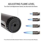 Butane Lighter Torch Long Lighter Refillable Jet Lighter Windproof Lighter with Visual Fuel Window Flexible Neck Lighter for Grill Fireplace Stove Camping Kitchen (No Butane Included) - Black Butane Lighter Torch Long Lighter Refillable Jet Lighter Windproof Lighter with Visual Fuel Window Flexible Neck Lighter for Grill Fireplace Stove Camping Kitchen (No Butane Included) - Black