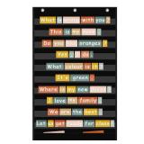 ANCOMEDO Large 10+2 Pockets Standard Pocket Chart, 10 Clear Pockets Words Chart with 2 Extra Storage Pocket for Classroom Home Office Use,Large Size:45 x 28 Letter Cards,Words and Sentence Strips. ANCOMEDO Large 10+2 Pockets Standard Pocket Chart, 10 Clear Pockets Words Chart with 2 Extra Storage Pocket for Classroom Home Office Use,Large Size:45 x 28 Letter Cards,Words and Sentence Strips.