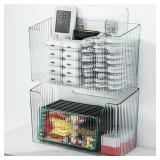 MAKIOTEKO 2 Pack Adhesive Cabinet Door Organizer, Storage Bins Lid Organizer Cabinet Wall Mount Pantry Door Caddy Containers for Kitchen Bathroom Countertops MAKIOTEKO 2 Pack Adhesive Cabinet Door Organizer, Storage Bins Lid Organizer Cabinet Wall Mount Pantry Door Caddy Containers for Kitchen Bathroom Countertops