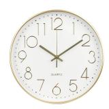 bakbrand Wall Clock 12 Inch Non-Ticking Silent Modern Simple Style Round Decor Clock Gold Stereoscopic Dial Quartz Wall Clocks for Home/Office/School/Living Room/Bedroom/Kitchen bakbrand Wall Clock 12 Inch Non-Ticking Silent Modern Simple Style Round Decor Clock Gold Stereoscopic Dial Quartz Wall Clocks for Home/Office/School/Living Room/Bedroom/Kitchen